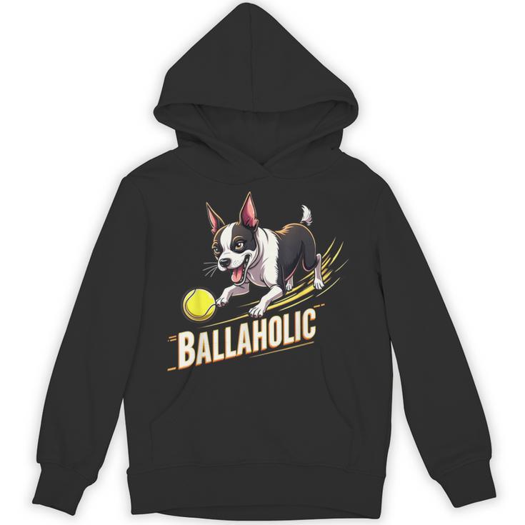Ballaholic Boston Terrier Dog Chasing Bostie Ball Unisex Hoodie