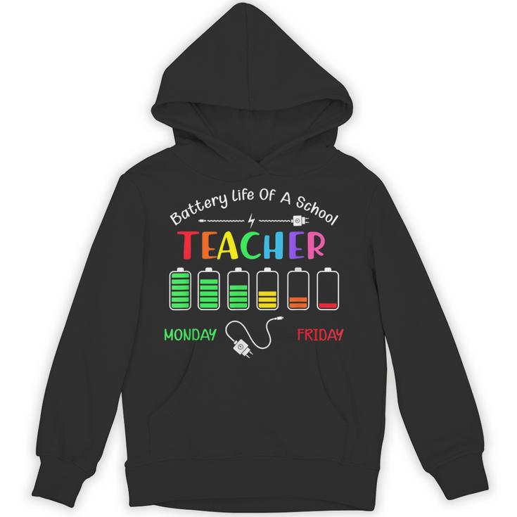 Battery Life Of A School Teacher Monday To Friday For Men Women Unisex Hoodie