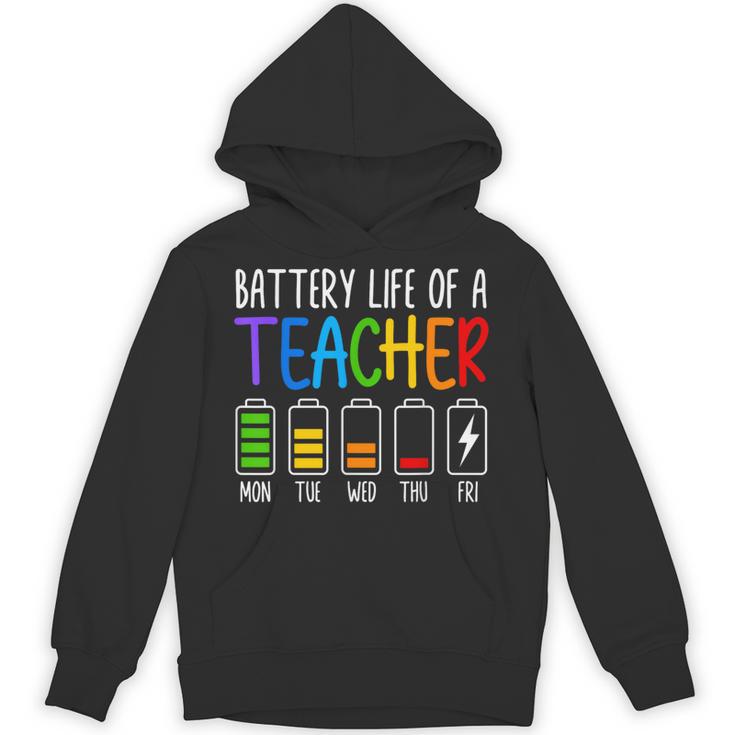 Battery Life Of A Teacher School Teacher Appreciation Unisex Hoodie