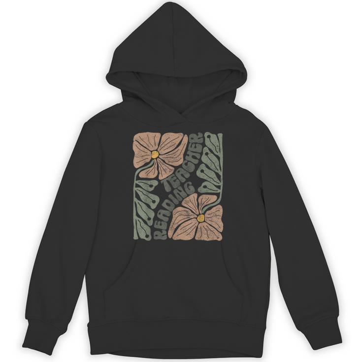Boho Floral Reading Teacher Retro Reading Specialist Wildfl Unisex Hoodie