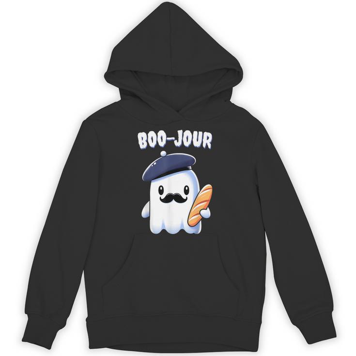 Boo Jour Ghost French Teacher Vintage Teacherlife Groovy Unisex Hoodie