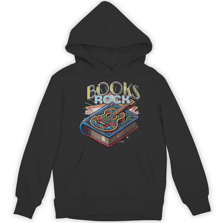 Books Rock Rock'n Roll Science Of Reading Teachers Guitar Unisex Hoodie