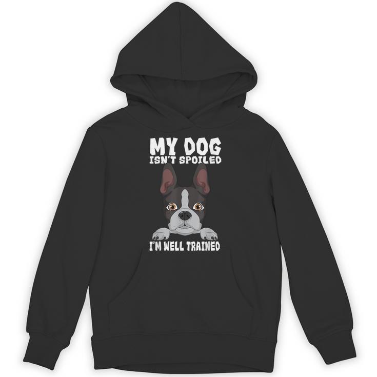 Boston Terrier American Gentleman Dog Lover I'm Well Trained Unisex Hoodie