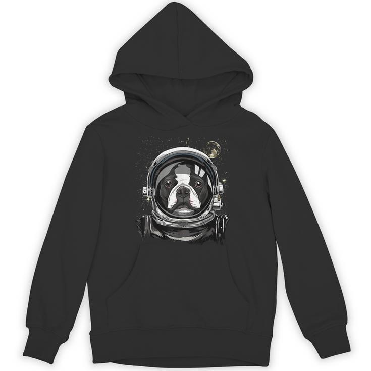 Boston Terrier Astronaut Shirt Spaceman Dog Space Lover Unisex Hoodie
