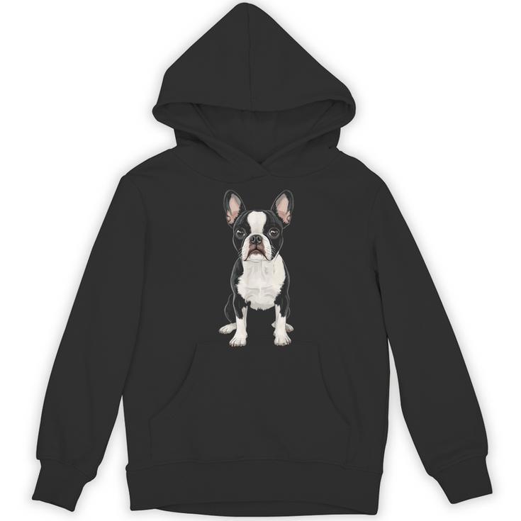 Boston Terrier Dog Motif Pet Art Boston Terrier For Men Women Kids Unisex Hoodie