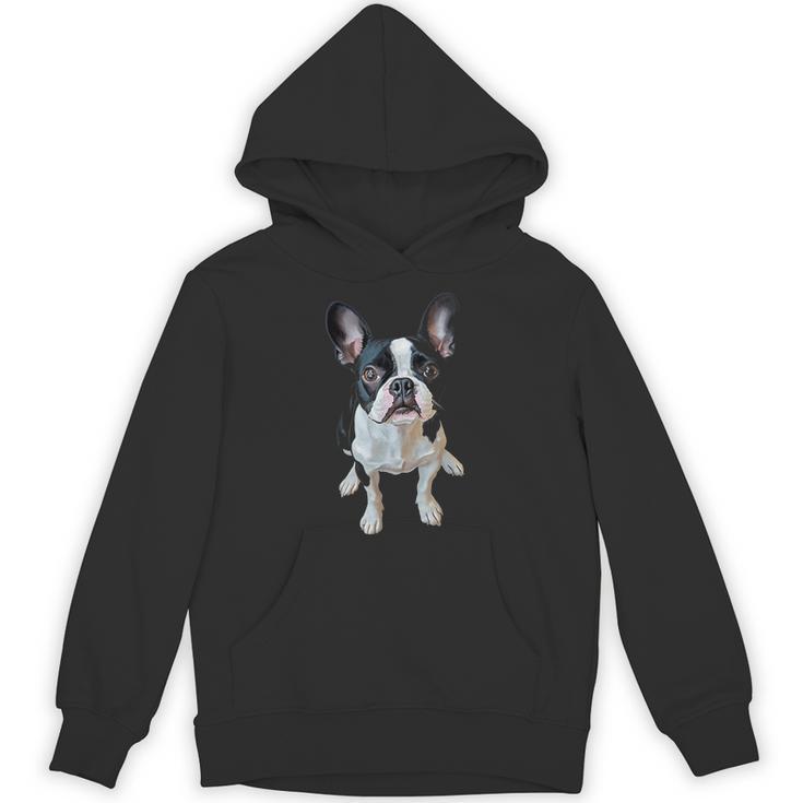 Boston Terrier Dog Motif Pet Art Boston Terrier Men Women Kids Unisex Hoodie