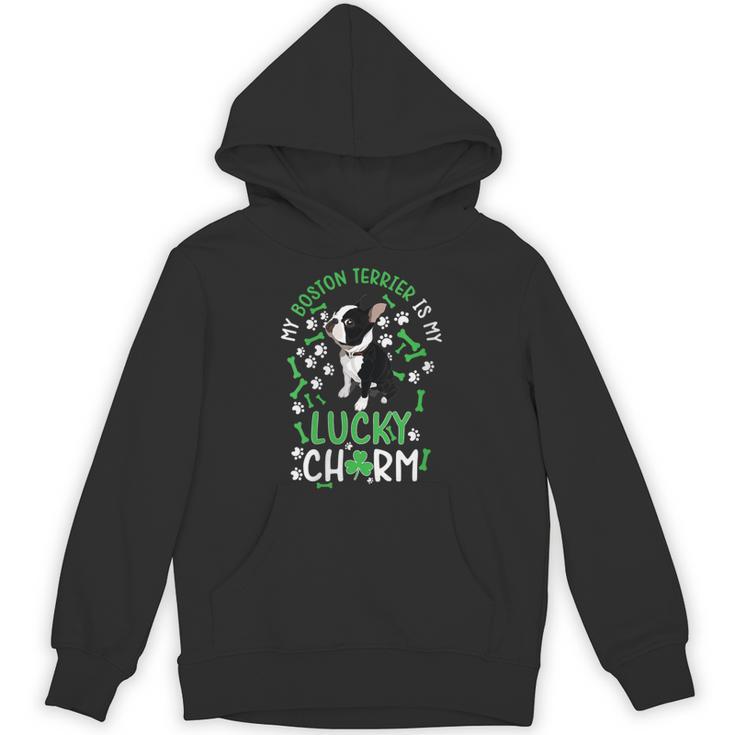 My Boston Terrier Is My Lucky Charm Paw Dog St Patrick's Day Unisex Hoodie