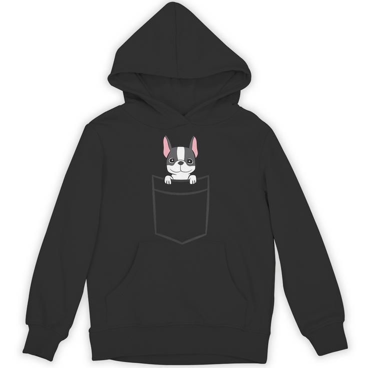 Boston Terrier In The Pocket Cute Boston Terrier Dog For Men Women Girls Kids Unisex Hoodie