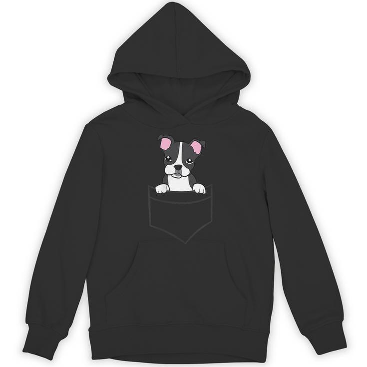 Boston Terrier In The Pocket Cute Pocket Boston Terrier Unisex Hoodie