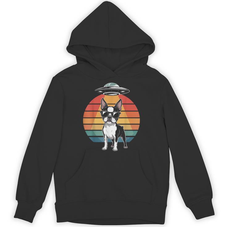 Boston Terrier UFO Alien Boston Terrier Dog Mom Dad Unisex Hoodie