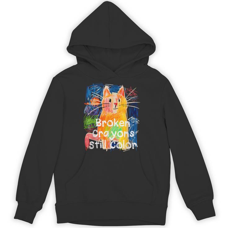 Broken Crayons Still Color Cat Teacher Unisex Hoodie