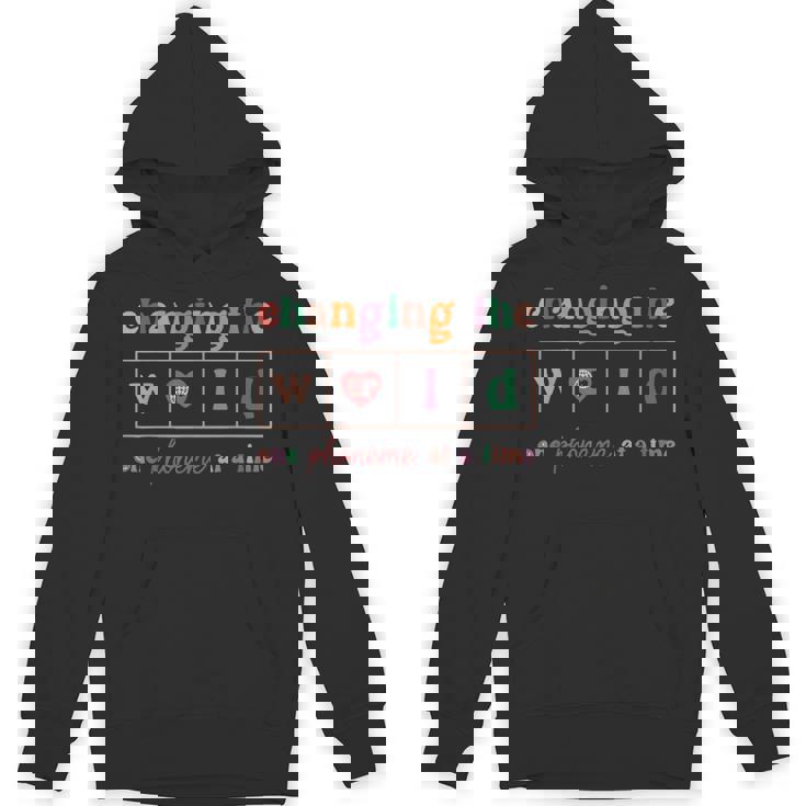 Changing The World One Phoneme At a Time Phonics Teacher Men Women Girls Kids Unisex Hoodie