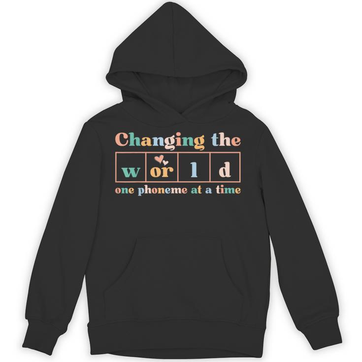 Changing The World Science Of Reading Women Men -Adults Dyslexia Teacher Unisex Hoodie