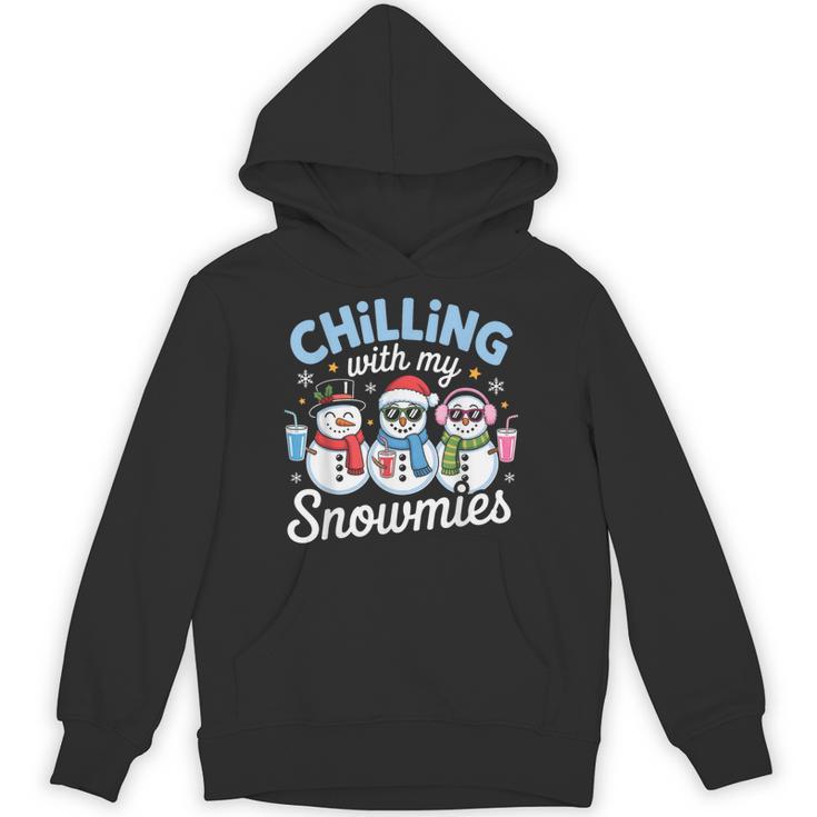 Chillin With My Snowmie Women Christmas Snowman Teacher Snow Unisex Hoodie