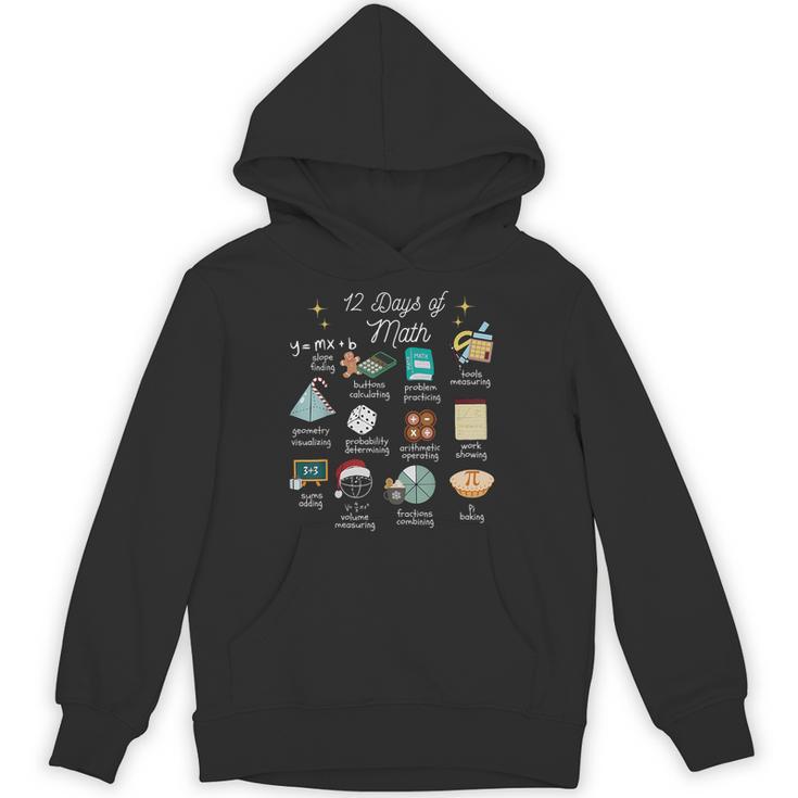 Christmas 12 Days Of Math Math Teacher Xmas STEM STEMS Unisex Hoodie