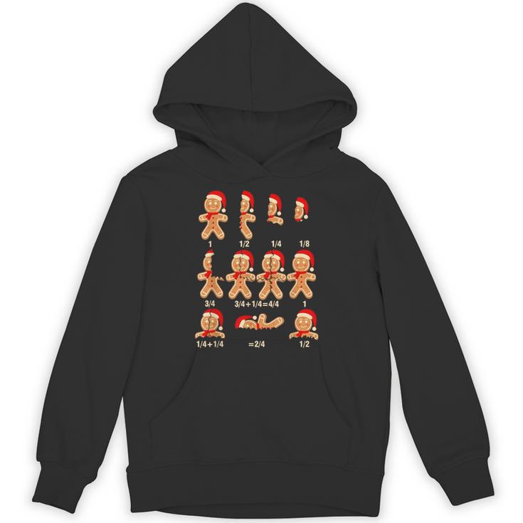 Christmas Math Teacher Equation Gingerbread With Santa Hat Men Women Unisex Hoodie