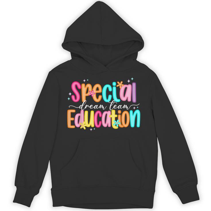 Color Special Education Squad Groovy Dream Team SPED Teacher Unisex Hoodie