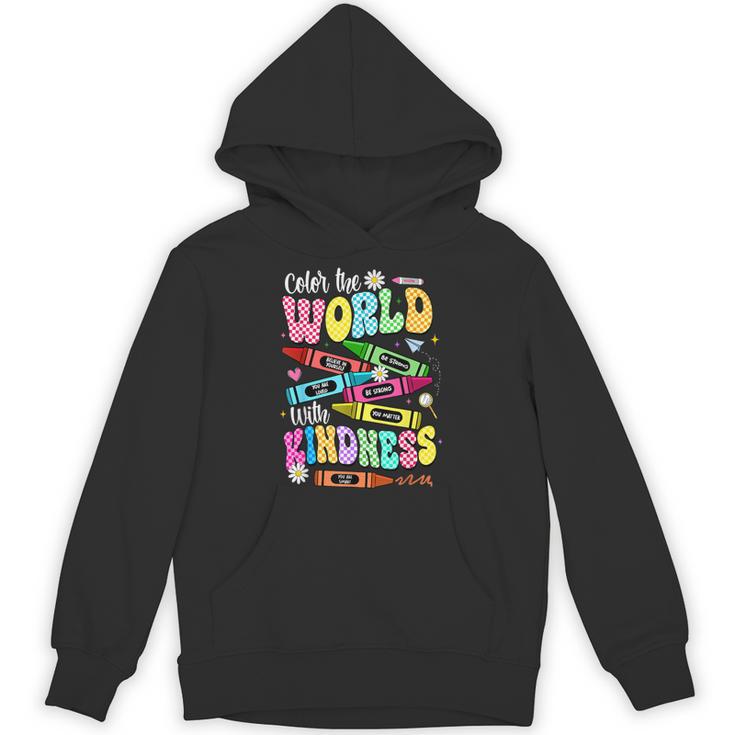 Color The World With Kindness Teacher Back To School Unisex Hoodie