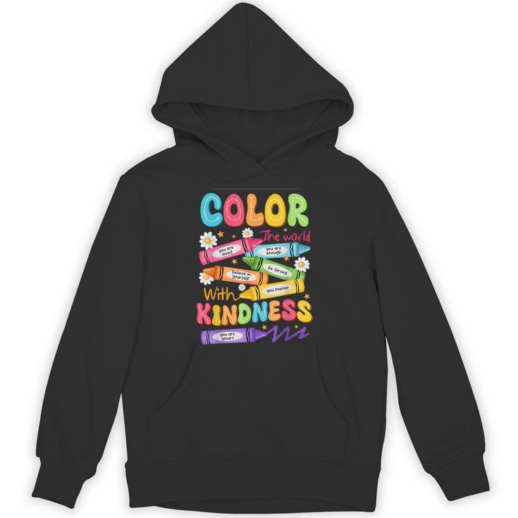 Color The World With Kindness Teachers Back To School Unisex Hoodie