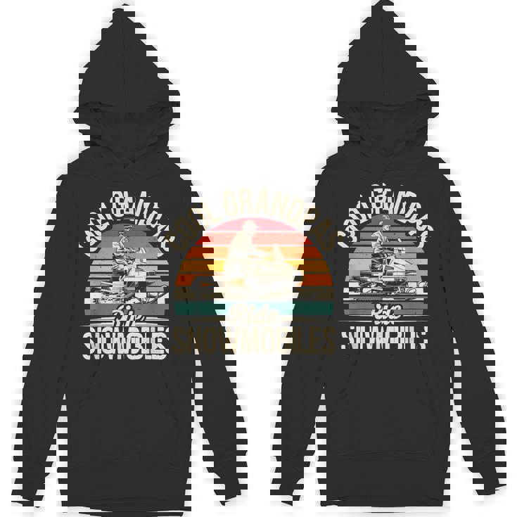 Cool Grandpas Ride Snowmobiles Vintage Snowmobiling Grandpa Unisex Hoodie