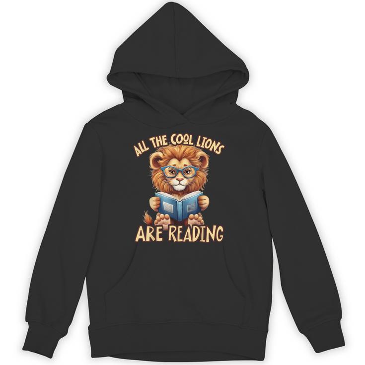 All The Cool Lions Are Reading Lion Teacher Men Women Kids Unisex Hoodie