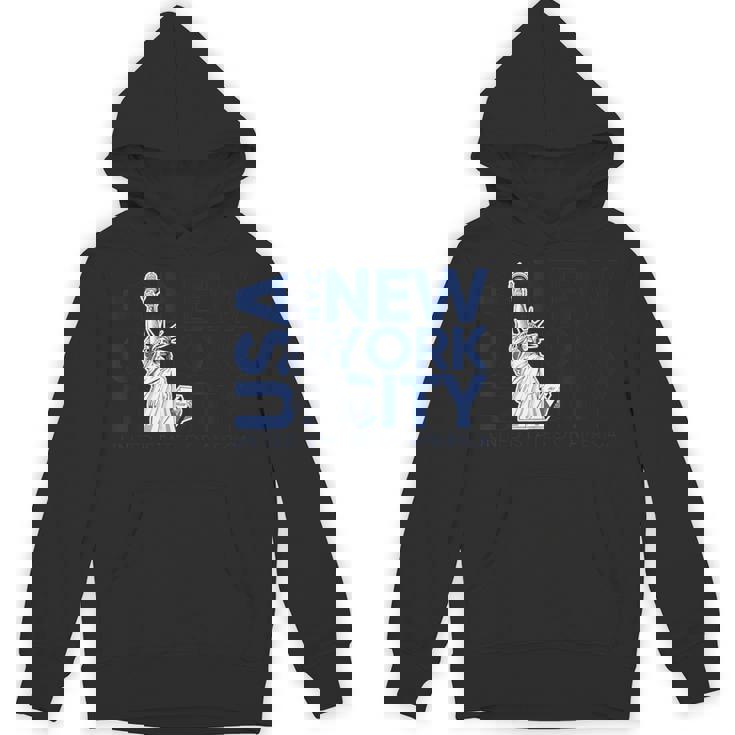 Cool Nyc New York Citytatue Of Liberty With Usa Flag パーカー