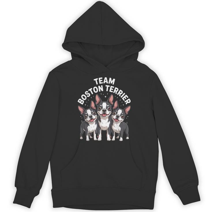 Cute Cartoon For Dog Owners Pet Team Boston Terrier Unisex Hoodie
