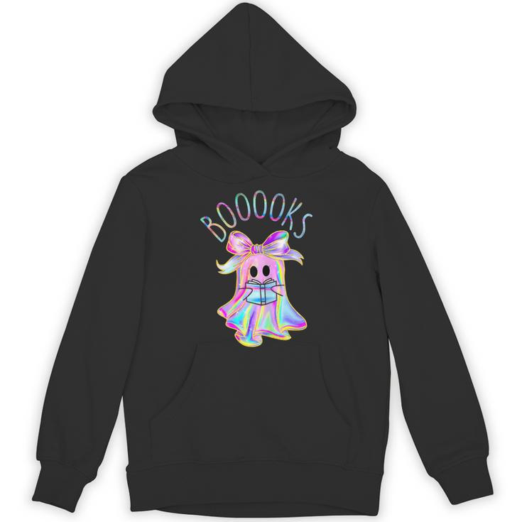 Cute Ghost Book Reading Halloween Teacher Top Girls Women Unisex Hoodie