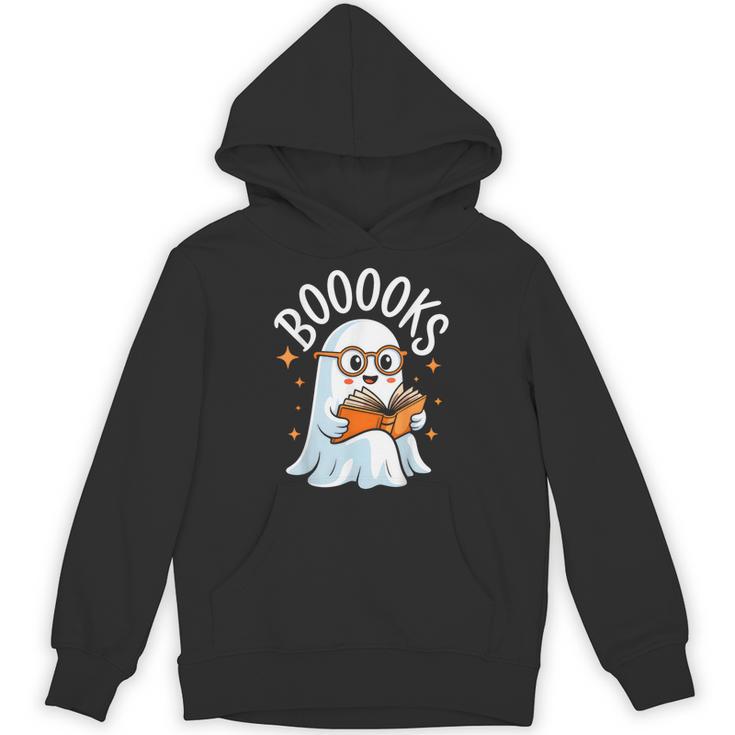 Cute Ghost Reading Book Librarian Teacher Halloween Costume Unisex Hoodie