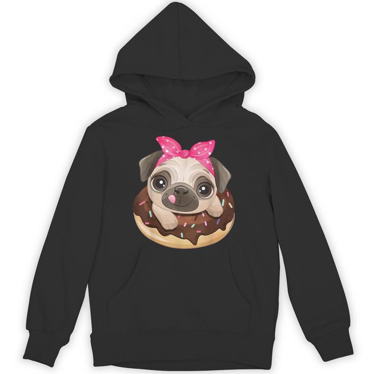 Cute Pug Shirt Donut Girls Dog Unisex Hoodie