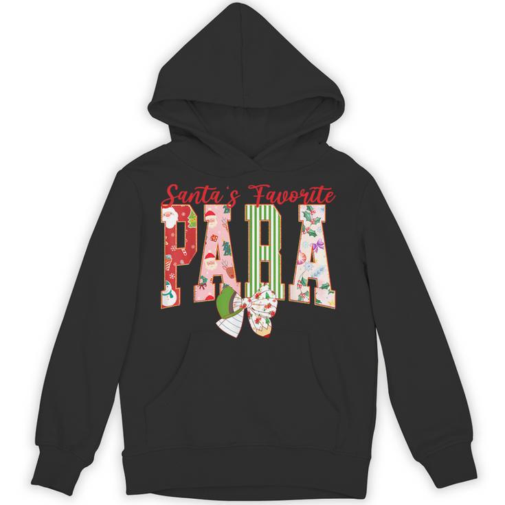 Cute Santas Favorite Para Christmas Paraprofessional Teacher Unisex Hoodie