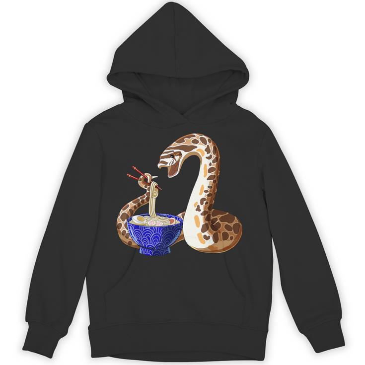 Cute Snake Eating Ramen Anime Style Hognose Snake Hoodie