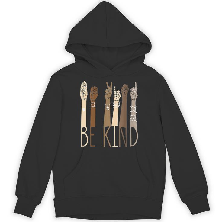 Deaf Be Kind Sign Language Hand Talking Teachers Interpreter Unisex Hoodie