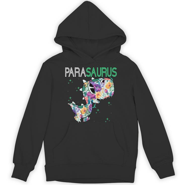 Dino Para Professional Teacher Collection T-Rex Dinosaur Paraeducator Assistant Teacher Unisex Hoodie