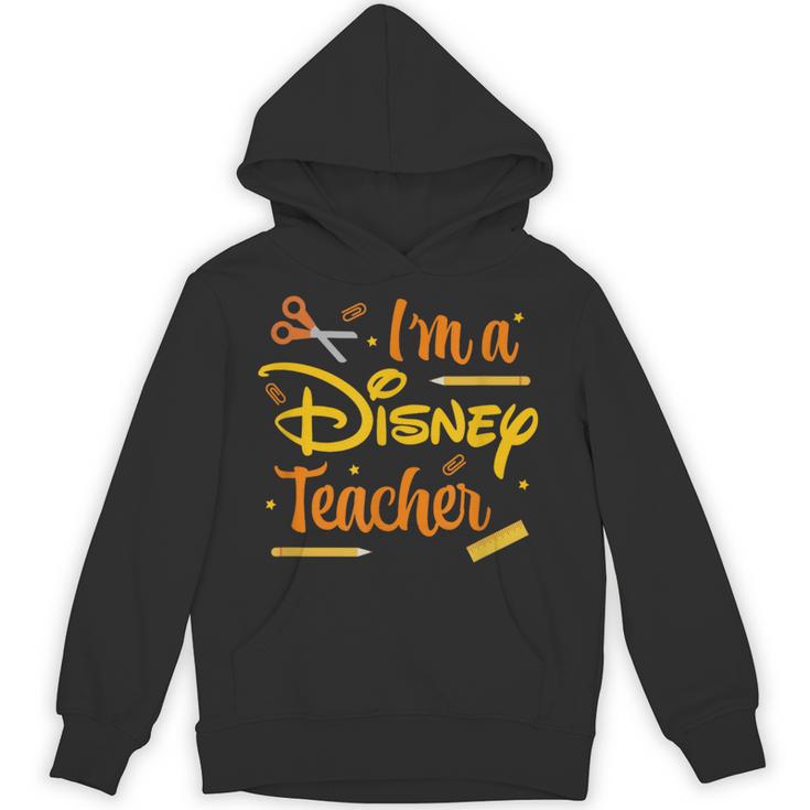 Disney Back To School I'm A Disney Teacher Crafty Logo Unisex Hoodie