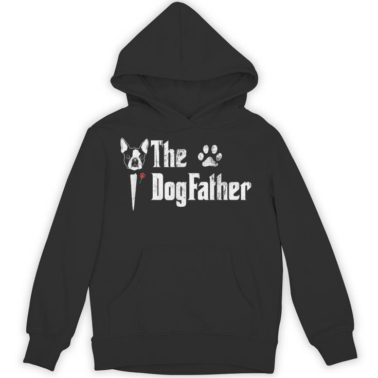 The Dogfather Boston Terrier Dog Dad Father's Day Unisex Hoodie