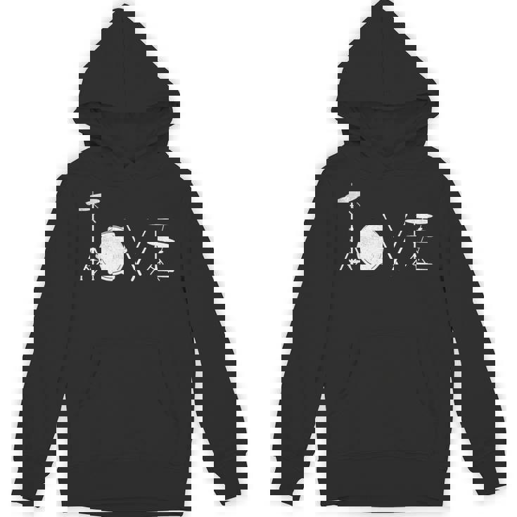 Drummer Love グラフィックドラムセット ドラミングミュージシャン ロックバンド パーカー