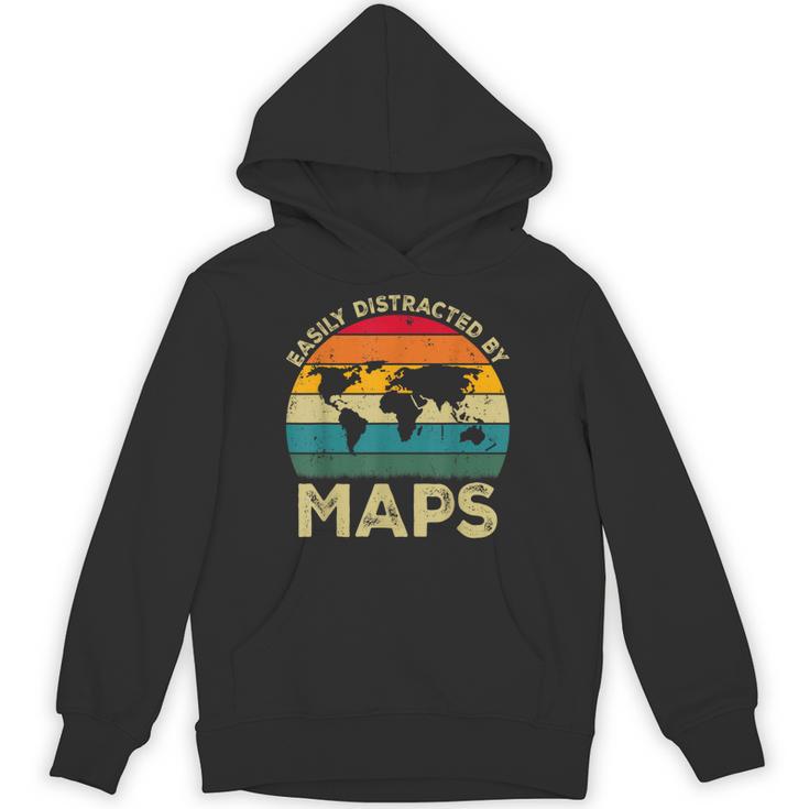 Easily Distracted By Maps Geography Teacher Unisex Hoodie