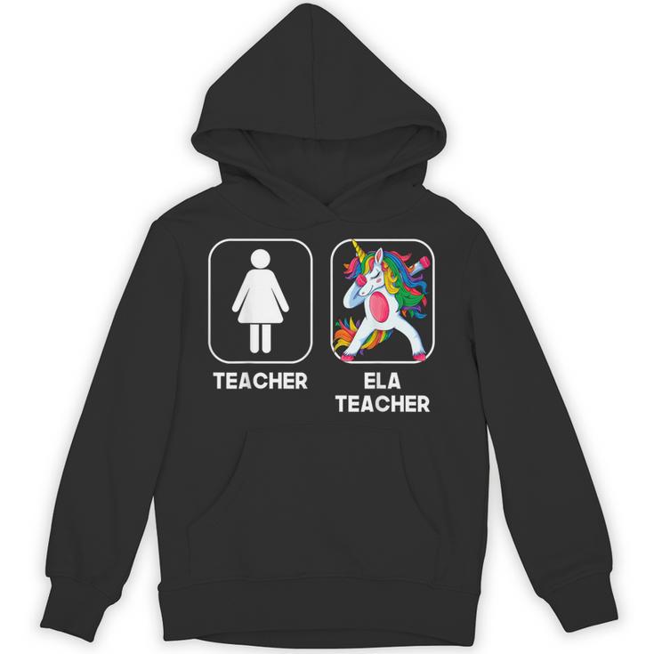 ELA Teacher Dabbing Unicorn Teacher Women Unisex Hoodie
