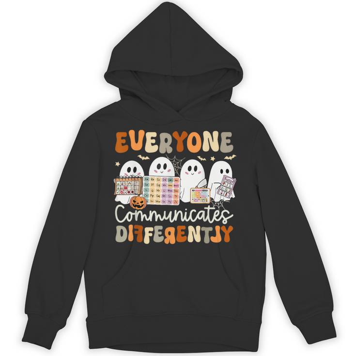 Everyone Communicates Differently Halloween Sped Teacher Unisex Hoodie