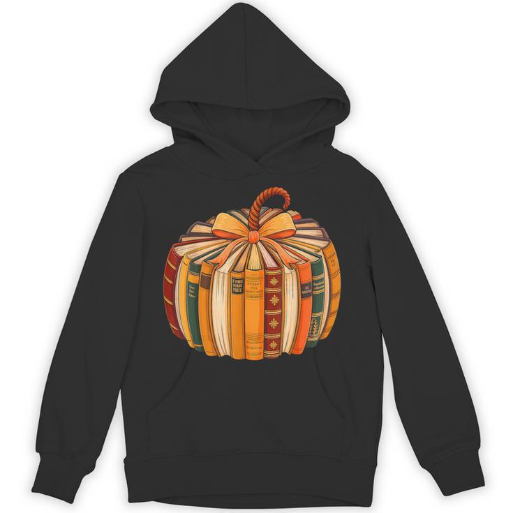 Fall Book Halloween Costume Autumn Pumpkin Teacher Kids Unisex Hoodie