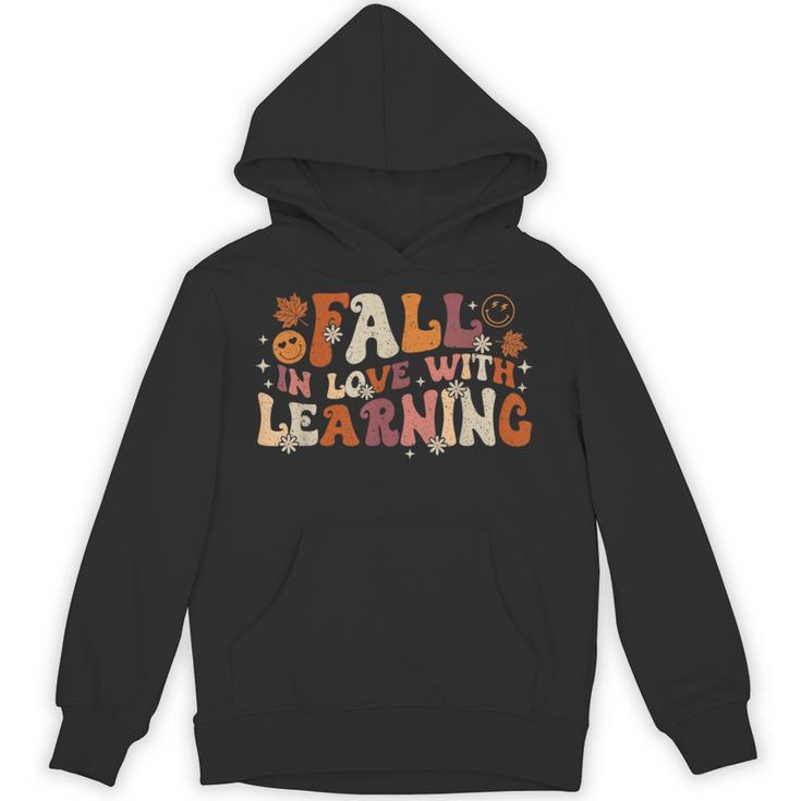 Fall In Love With Learning Autum Thanksgiving Teacher Kids Unisex Hoodie
