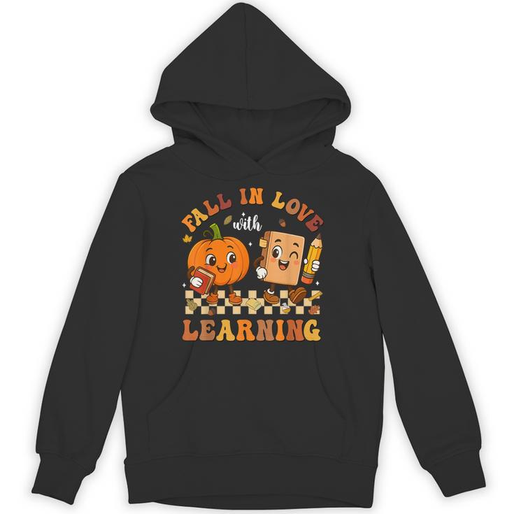 Fall In Love With Reading Book Autumn Pumpkins And Teachers Unisex Hoodie