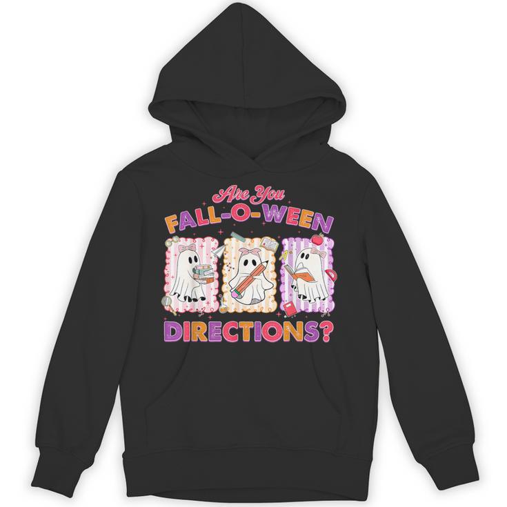 Are You Fall-O-Ween Directions Halloween Teacher Ghost Unisex Hoodie
