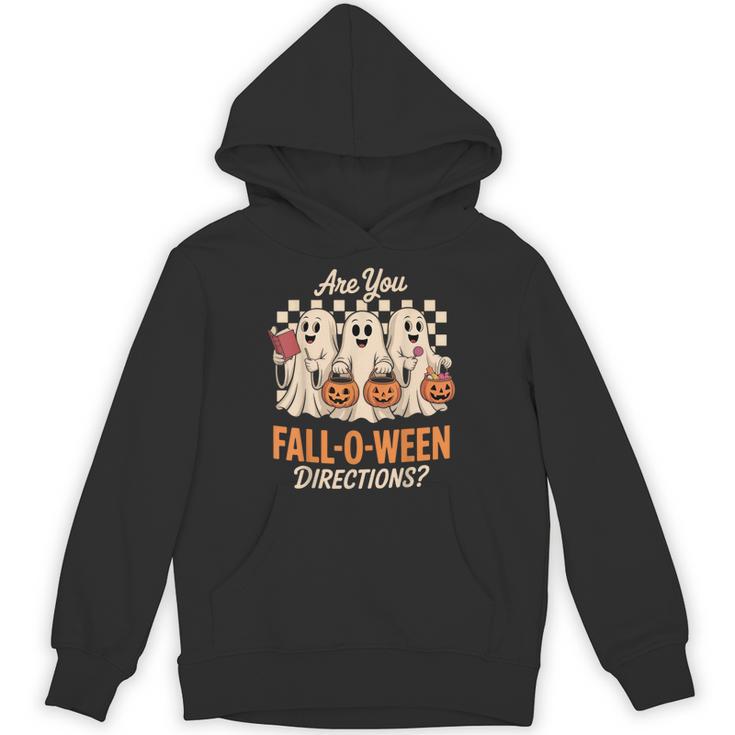 Are You Fall O Ween Directions Teacher Halloween Boo Ghost Unisex Hoodie