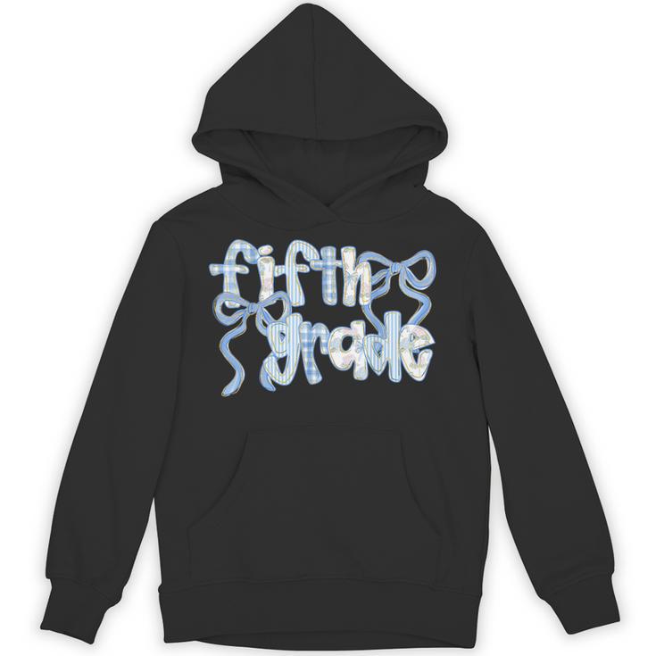 Fifth Grade Team Coquette Bow 5th Grade Teacher Girl Kid Unisex Hoodie