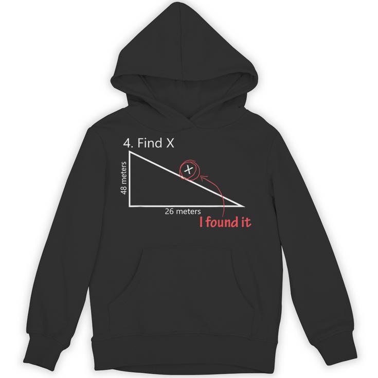 Find X Math Teacher Graphic Sarcastic Novelty Dad Joke Unisex Hoodie