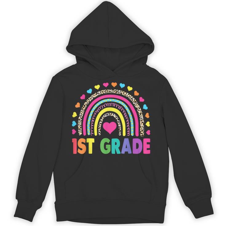 First Grade Rainbow Girls Boys Teacher Team 1st Grade Squad Unisex Hoodie
