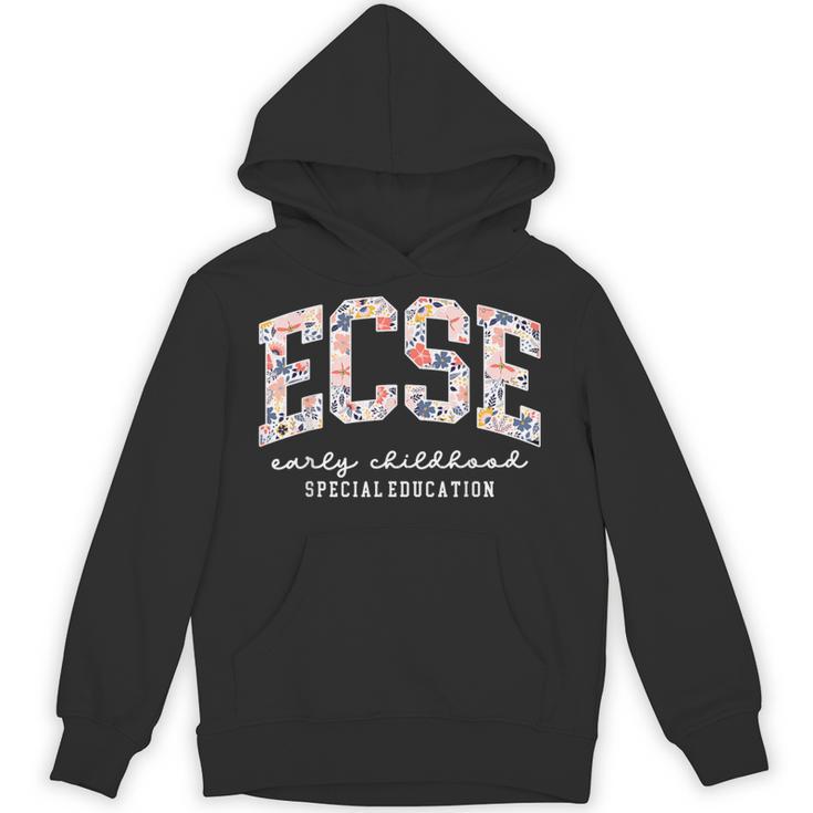 Floral ECSE Early Childhood Special Education SPED Teacher Unisex Hoodie