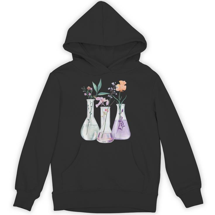 Flowers Test Tube Chemistry Student Science Teacher Women Unisex Hoodie